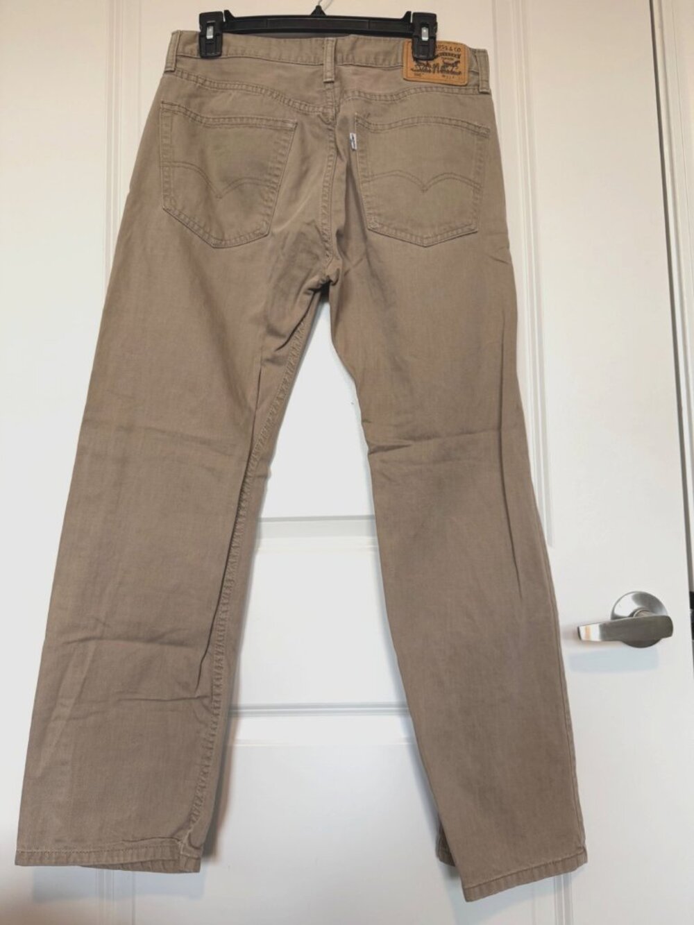 Levis Strauss 505 Regular Fit Jeans Tan Denim Mens 31x30 Straight Leg Casual